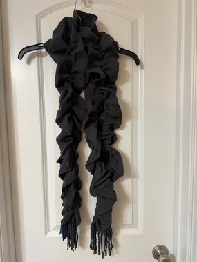 Simply Vera Vera Wang Charcoal Gray Fringe Scarf